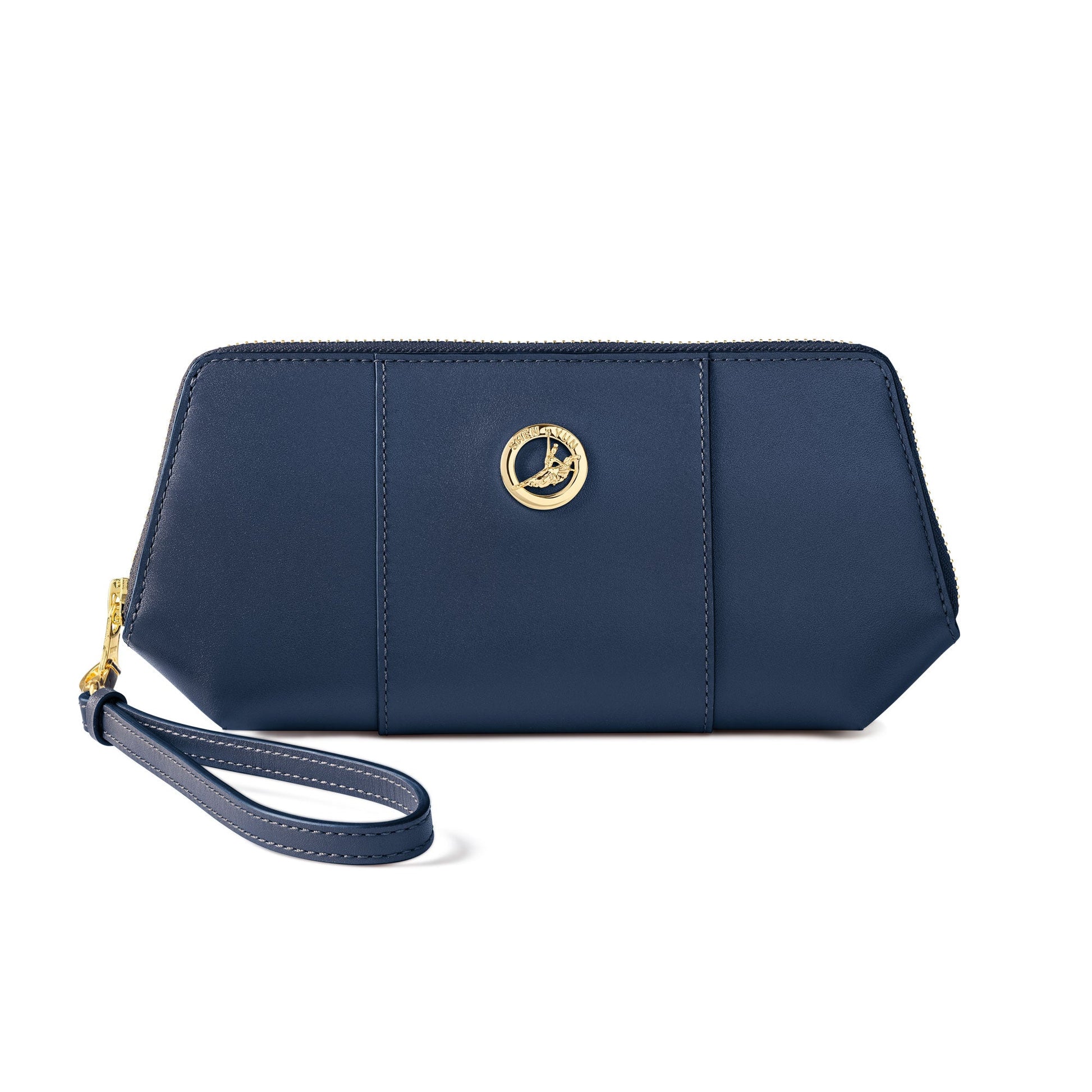 Manchurian Elegance Wristlet - Navy