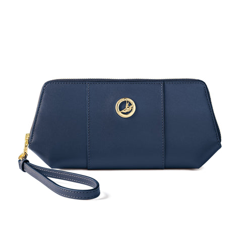 Manchurian Elegance Wristlet - Navy