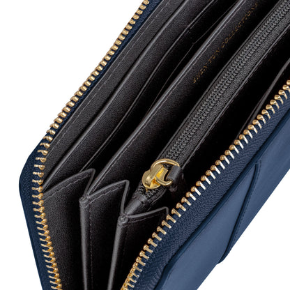 Manchurian Elegance Wristlet - Navy