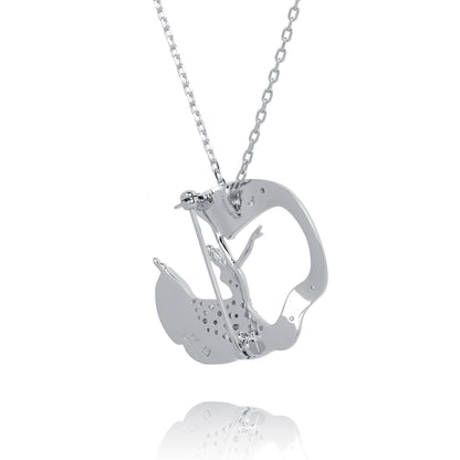 Diamond Cut Chain Rhodium Plated for Brooch