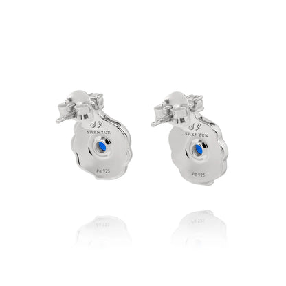 Windmill Grace Stud Earrings Blue
