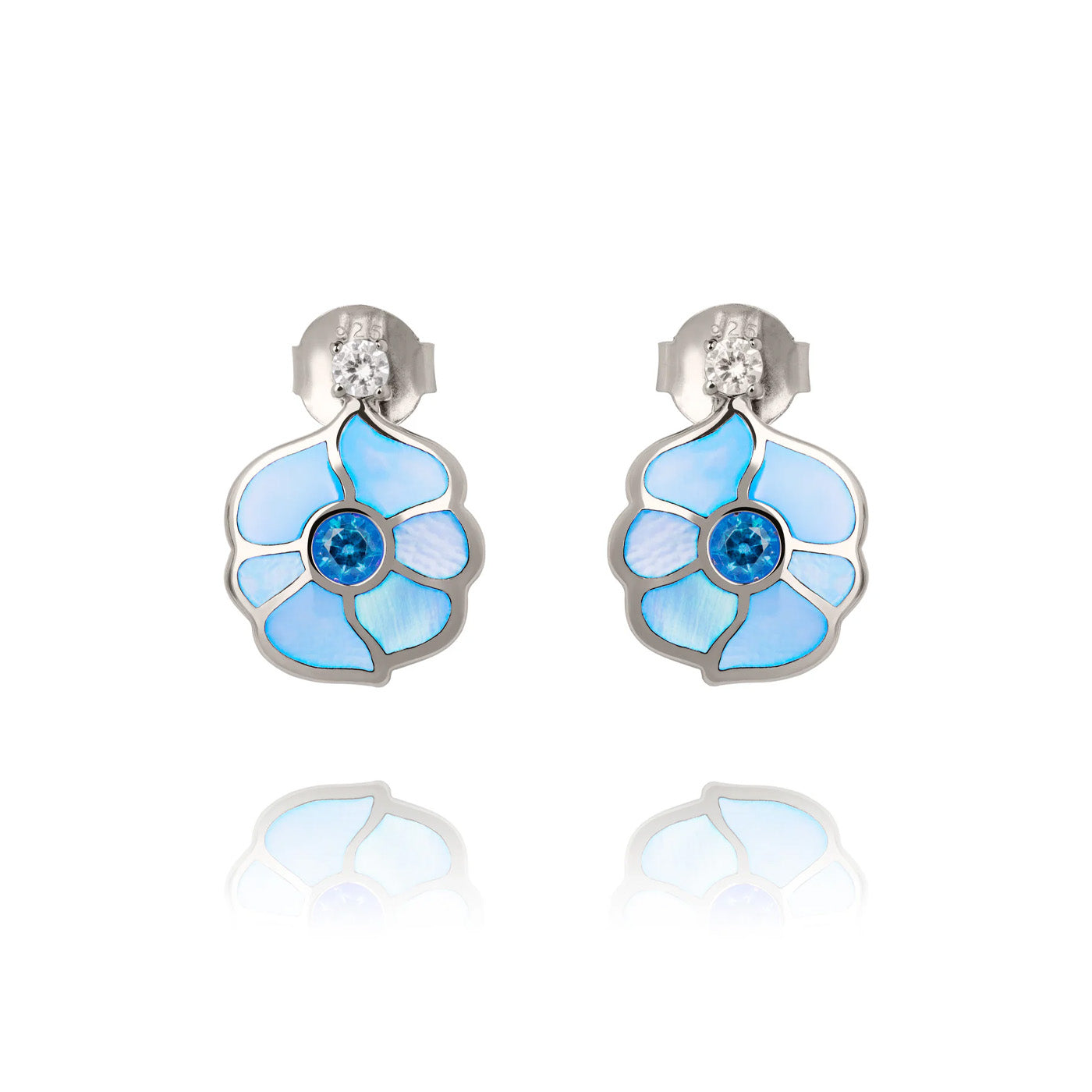 Windmill Grace Stud Earrings Blue