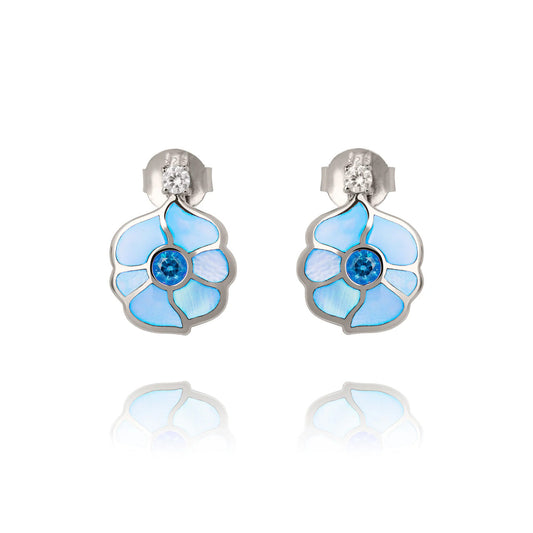 Windmill Grace Stud Earrings Blue