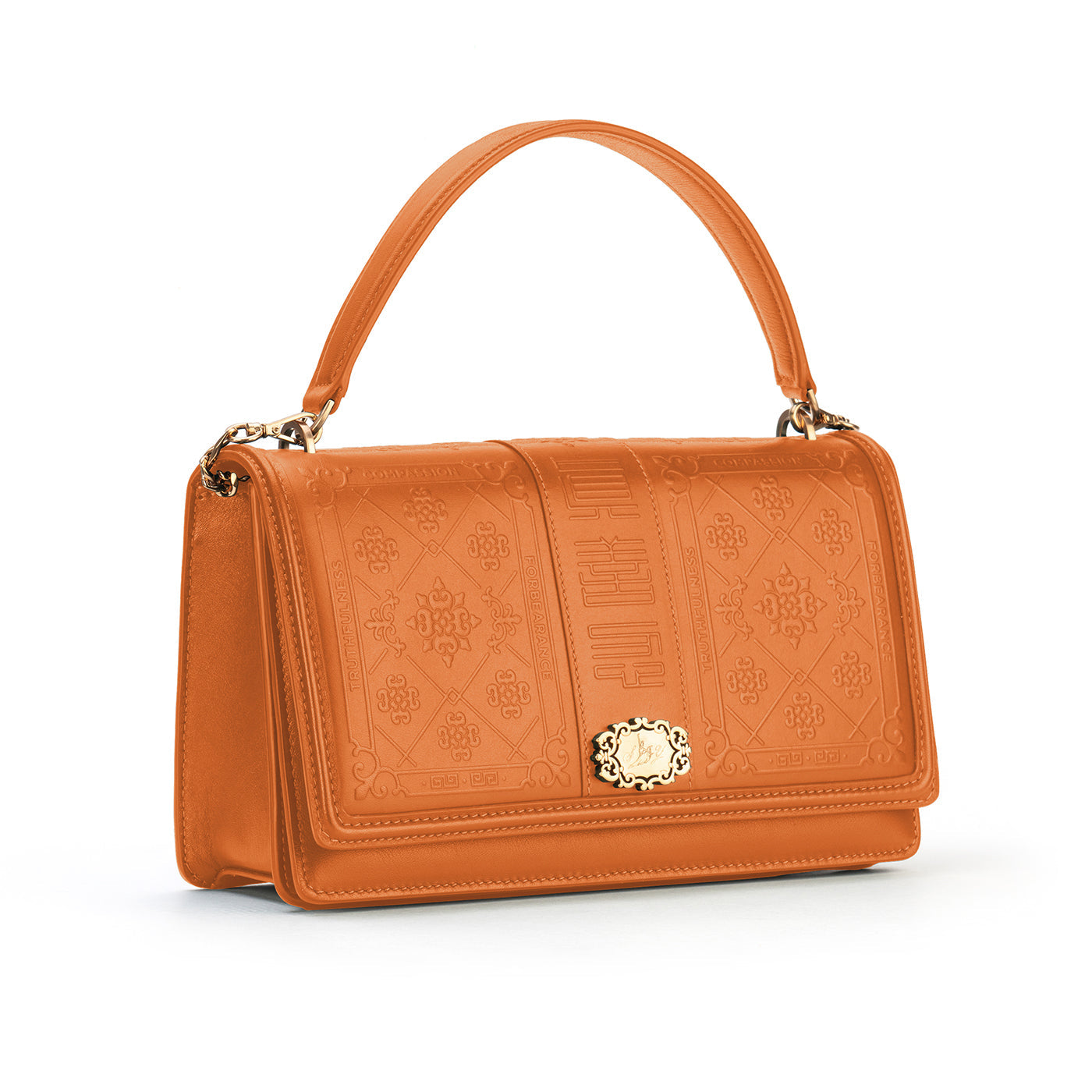 Zhen Shan Ren Shoulder Bag Orange Ochre