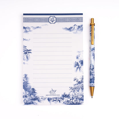 Poets of the Orchid Pavilion Notepad and Pen Set