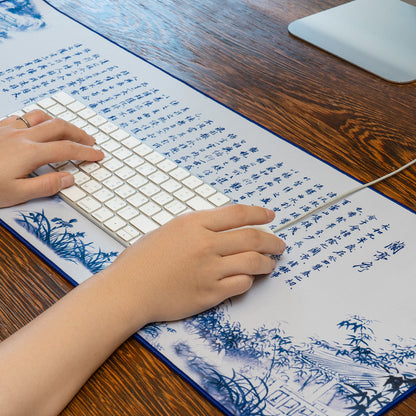 Poets of the Orchid Pavilion Desk Mat