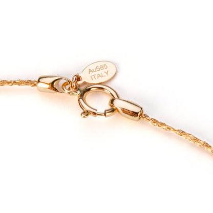 14K Gold Crochet Sparkle Necklace
