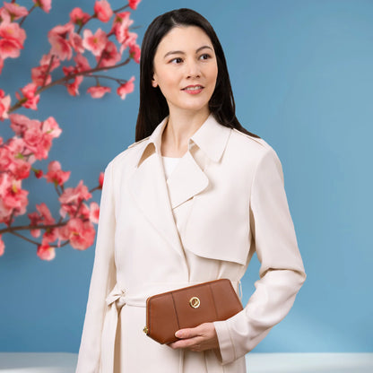 Manchurian Elegance Wristlet - Navy