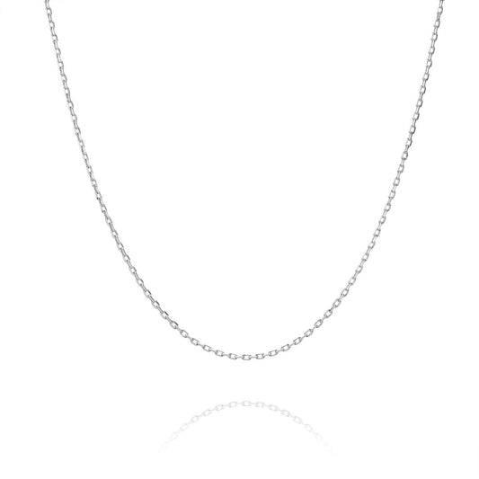 Diamond Cut Chain Rhodium Plated for Brooch