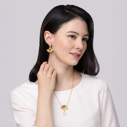 Radiant Fan Earrings Crystal
