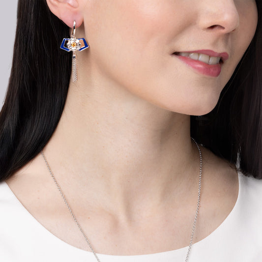 Manchurian Elegance Earrings Blue