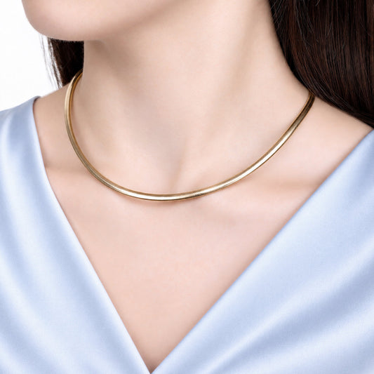 14K Gold Mesh Flex Necklace