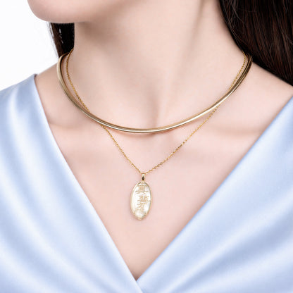 14K Gold Mesh Flex Necklace