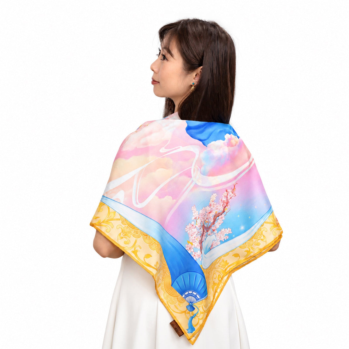 Blue Fan Fairy Scarf