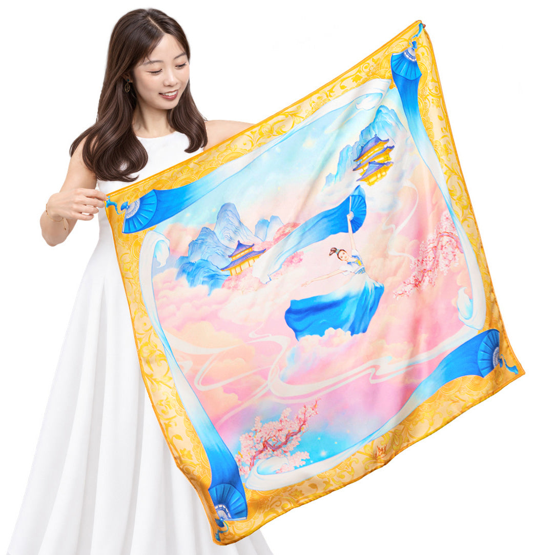Blue Fan Fairy Scarf