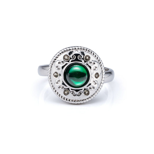 Mongolian Celebration Ring Green Front - Shen Yun Collections