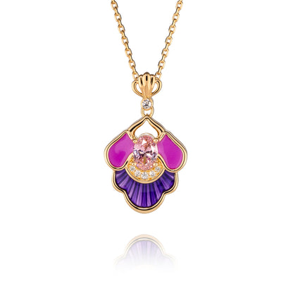 Tang Flowing Gowns Necklace Purple