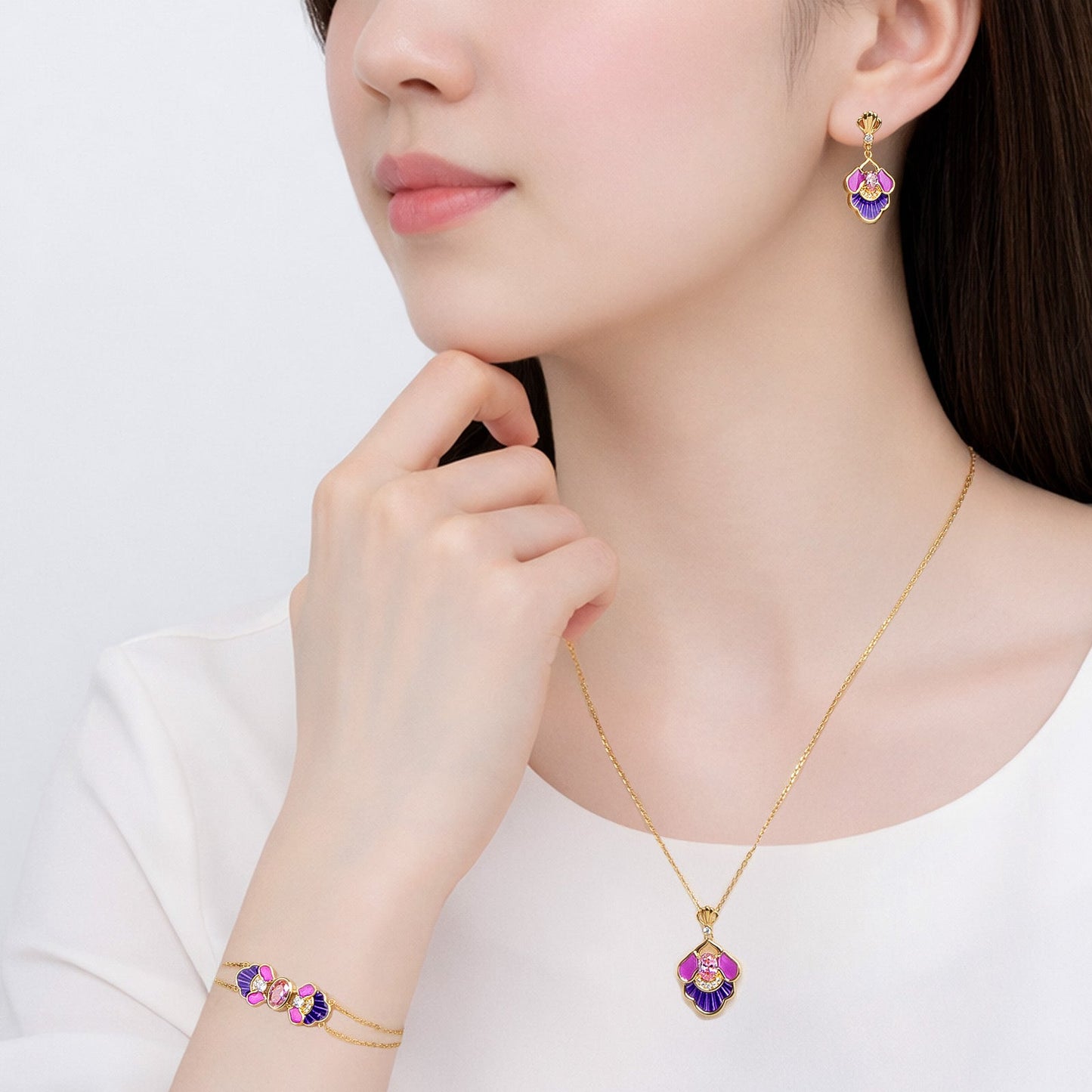 Tang Flowing Gowns Bracelet Purple