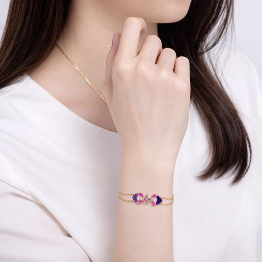 Tang Flowing Gowns Bracelet Purple