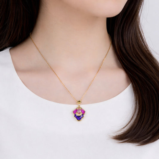 Tang Flowing Gowns Necklace Purple