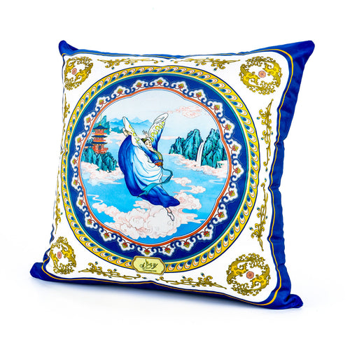 Phoenix of the Sapphire World Velvet Cushion Cover