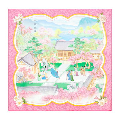 The Mulan Scarf Pink and Sky Blue