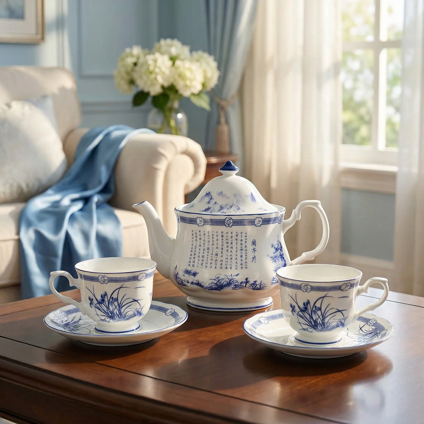 Poets of the Orchid Pavilion 2-Cup Tea Set (600ml)