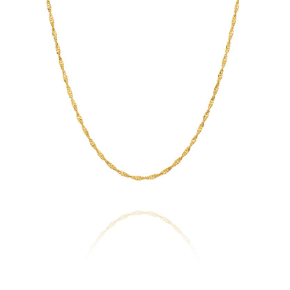 Singapore Chain Gold Vermeil 18in