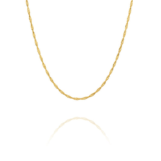 Singapore Chain Gold Vermeil 18in