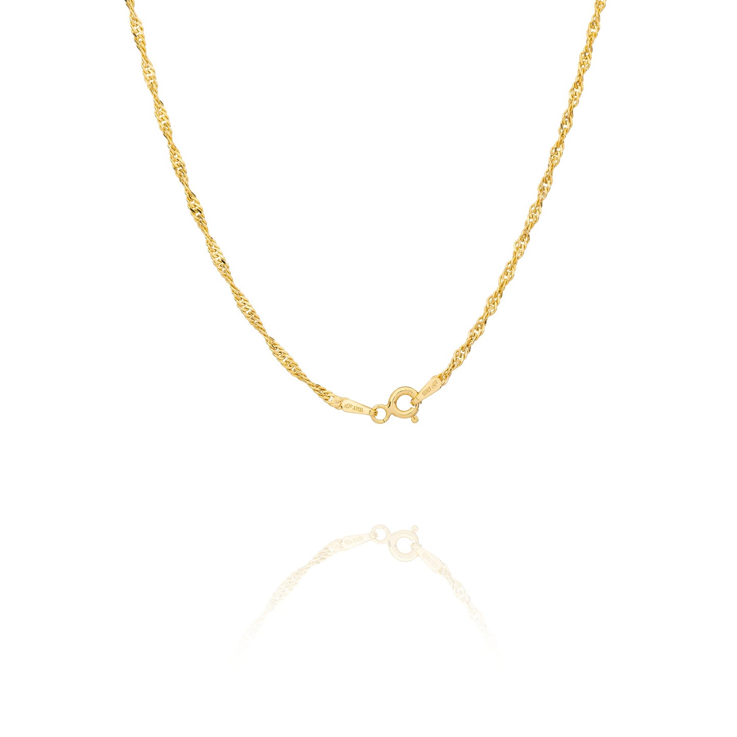 Singapore Chain Gold Vermeil 18in