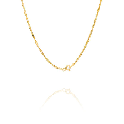 Singapore Chain Gold Vermeil 18in