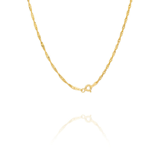 Singapore Chain Gold Vermeil 18in