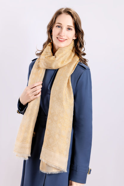 Zhen Shan Ren Long Scarf Gold