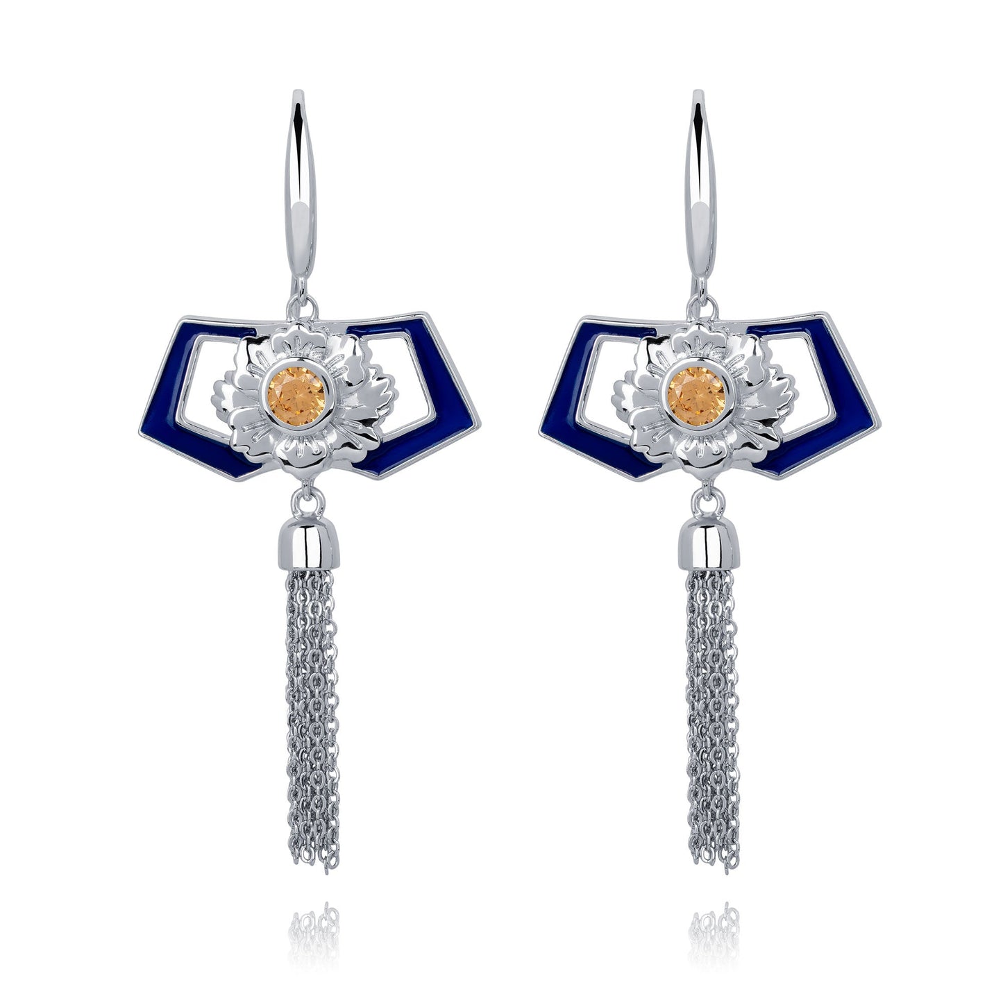 Manchurian Elegance Earrings Blue