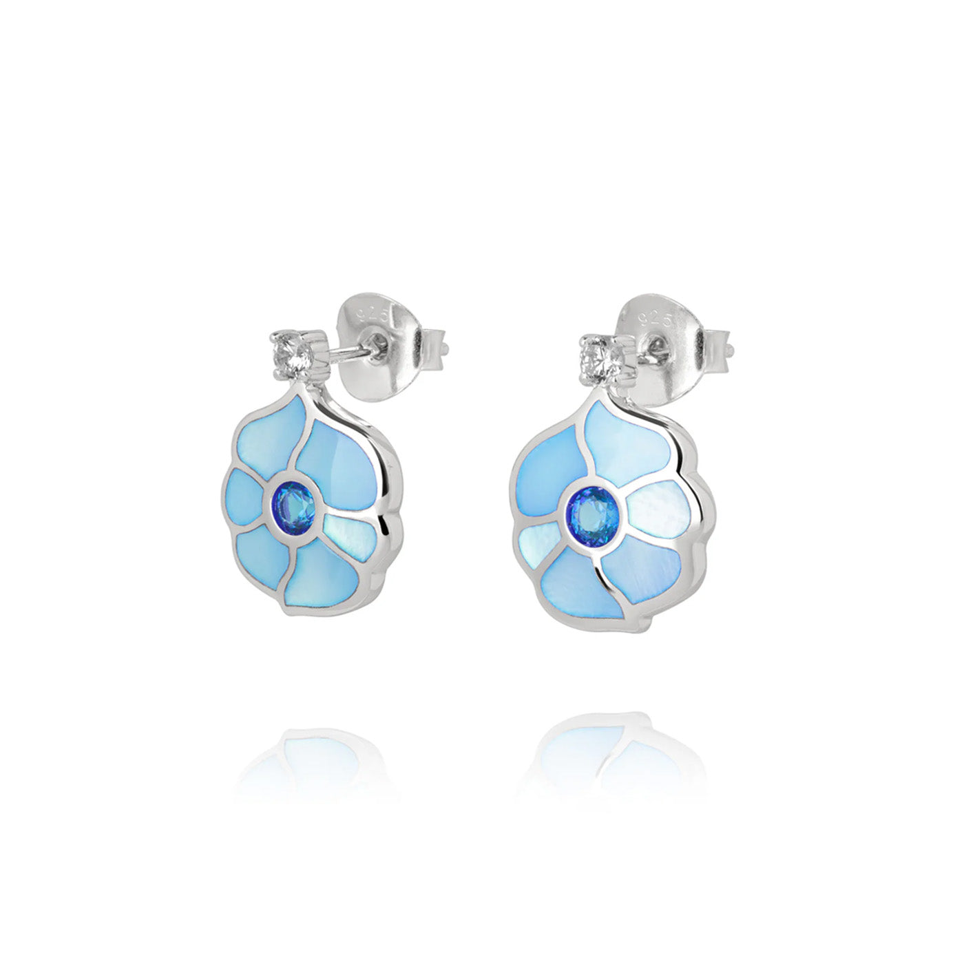 Windmill Grace Stud Earrings Blue