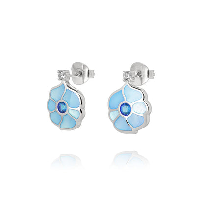 Windmill Grace Stud Earrings Blue