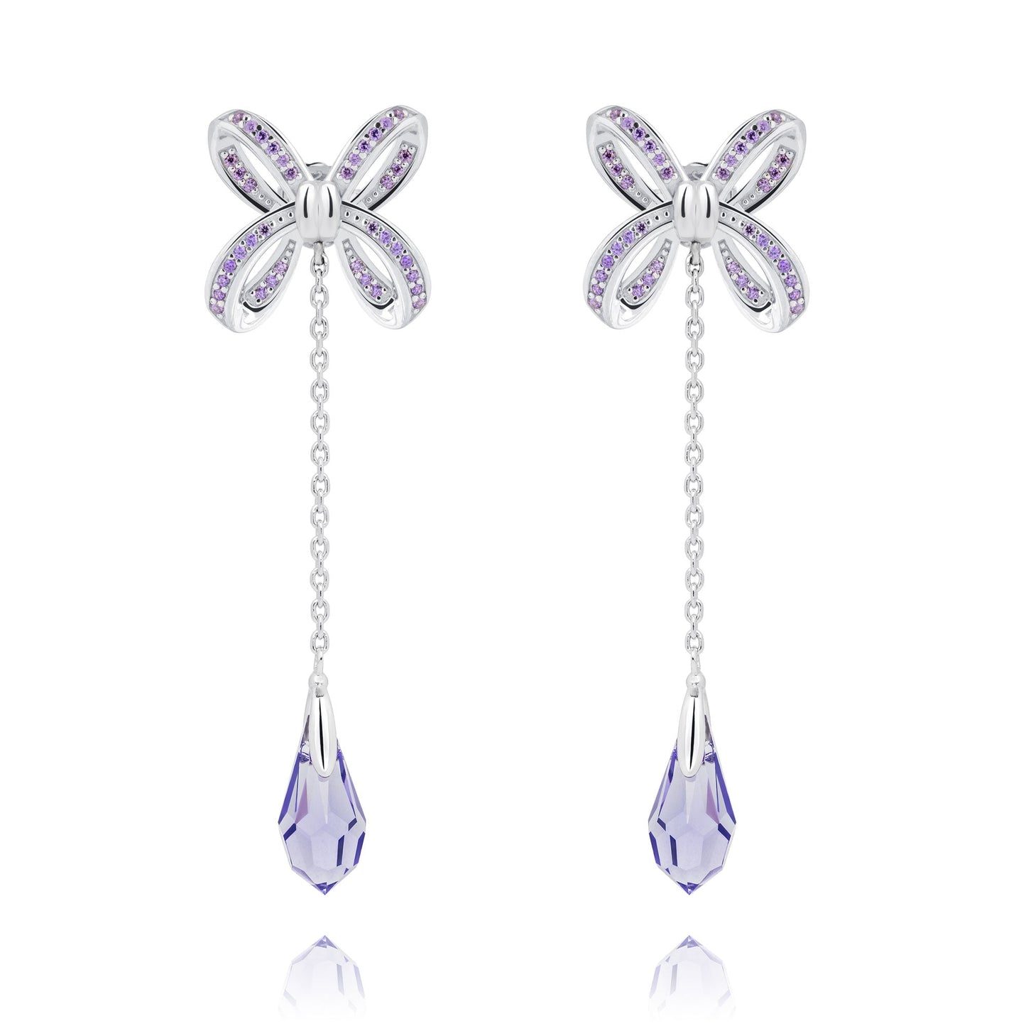 Blissful Knot Earrings Silver