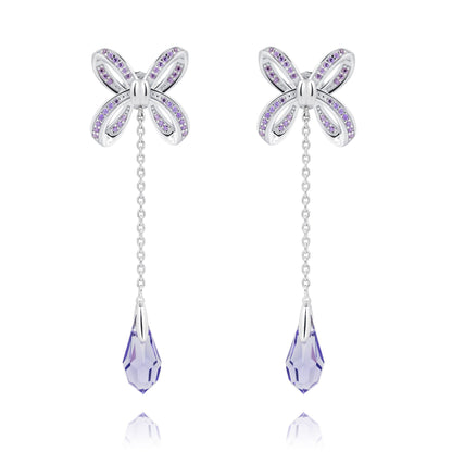 Blissful Knot Earrings Silver