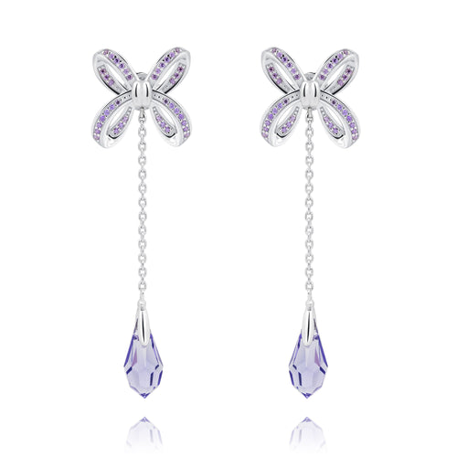 Blissful Knot Earrings Silver