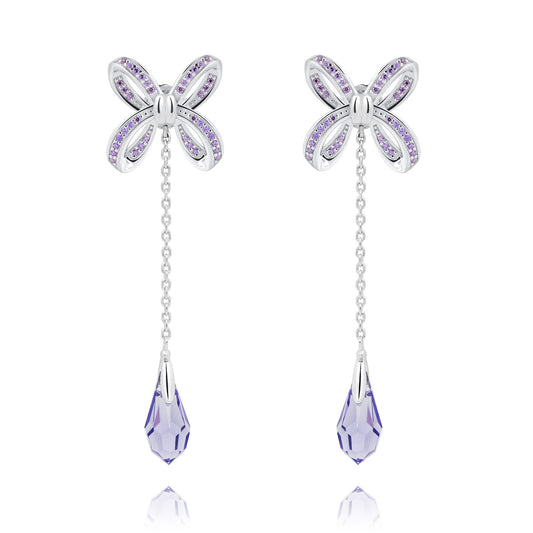 Blissful Knot Earrings Silver