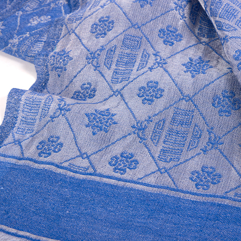 Zhen Shan Ren Long Scarf Royal Blue