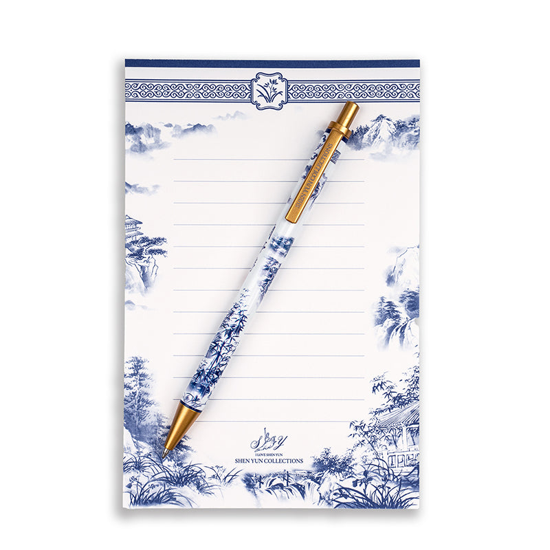 Poets of the Orchid Pavilion Notepad and Pen Set