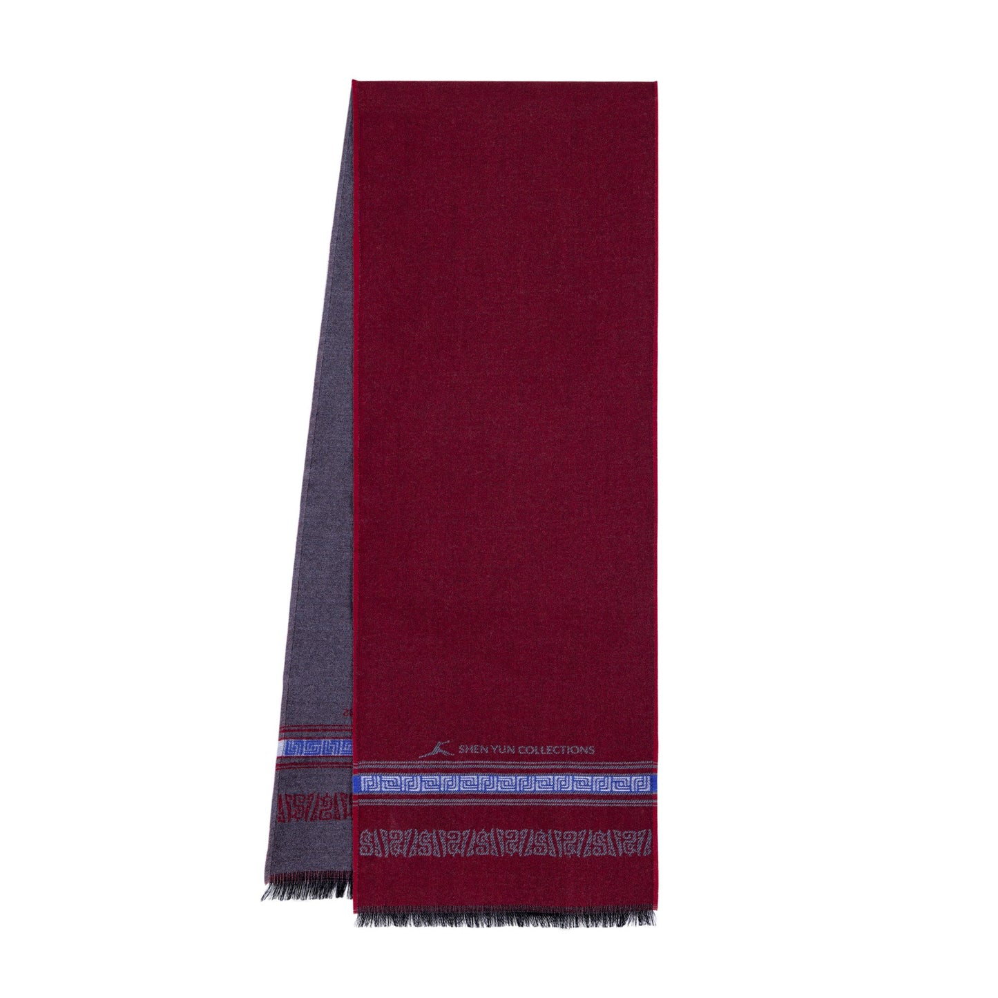 Scholar Scarf Burgundy/Grey