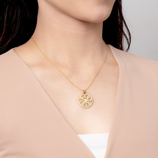 Falun Pendant 18kt Yellow Gold 22mm