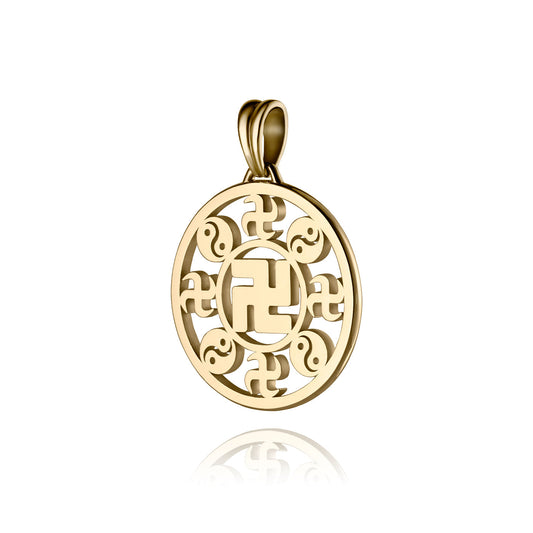 Falun Pendant 18kt Yellow Gold 22mm