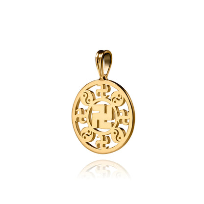 Falun Pendant 24kt Yellow Gold 17mm