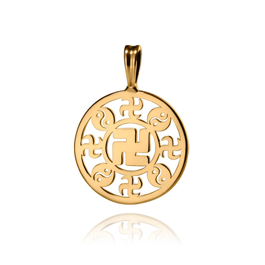 Falun Pendant 24kt Yellow Gold 22mm