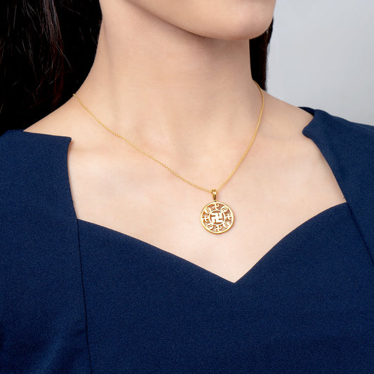 Falun Pendant 24kt Yellow Gold 22mm