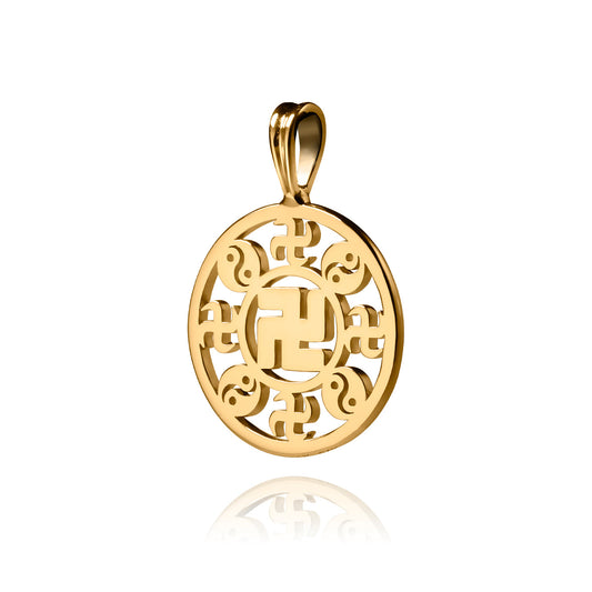 Falun Pendant 24kt Yellow Gold 22mm