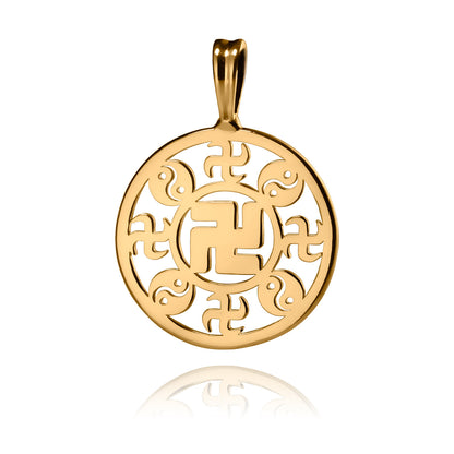 Falun Pendant 24kt Yellow Gold 25mm
